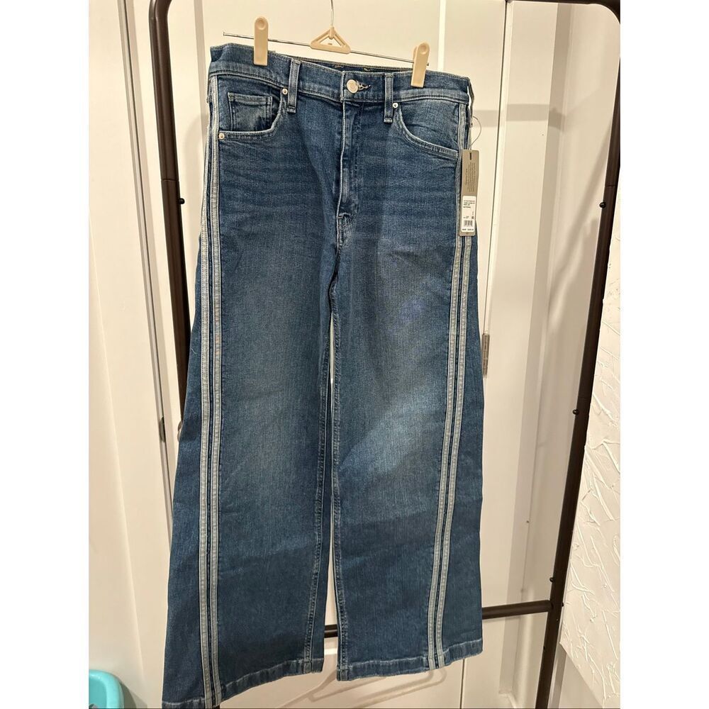 NWT Hudson Jeans HUDSON JEANS Jodie Loose Fit Wide Leg Track Pant Jeans National - Picture 5 of 10
